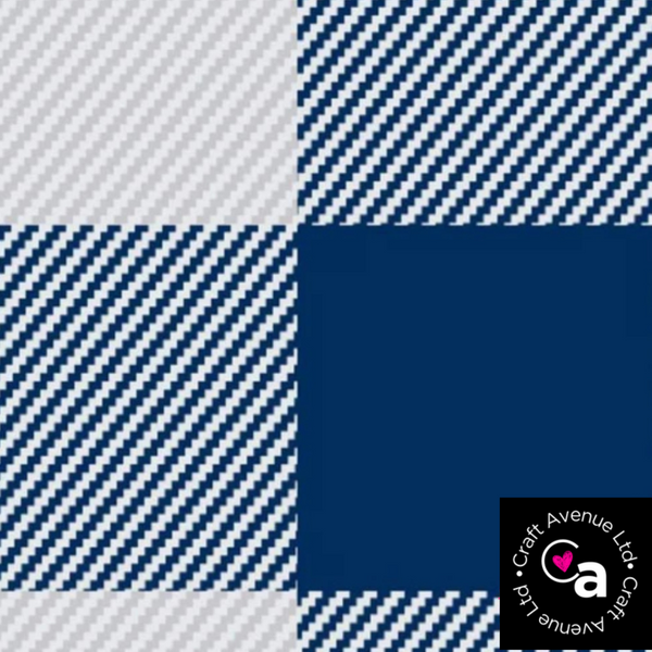 Buffalo Plaid Blue HTV - CLEARANCE