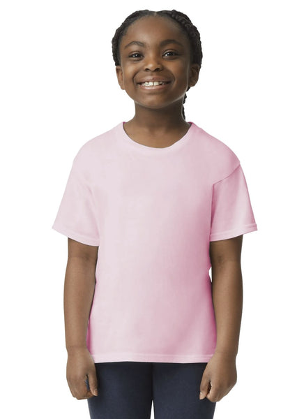 CLEARANCE - YOUTH Gildan G640B T-shirt - Light Pink