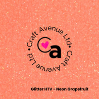 Neon Grapefruit Glitter HTV