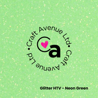 Neon Green Glitter HTV