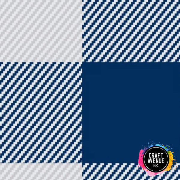 Buffalo Plaid Blue HTV