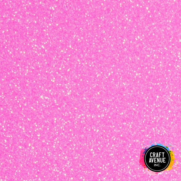 Neon Pink Glitter HTV