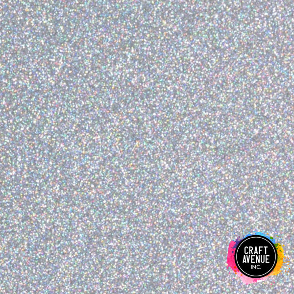 Silver Confetti Glitter HTV
